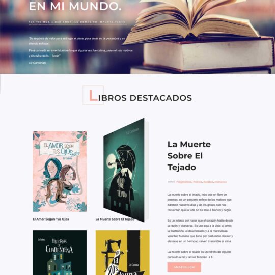 Sitio y tienda de la escritora Liz Cardona